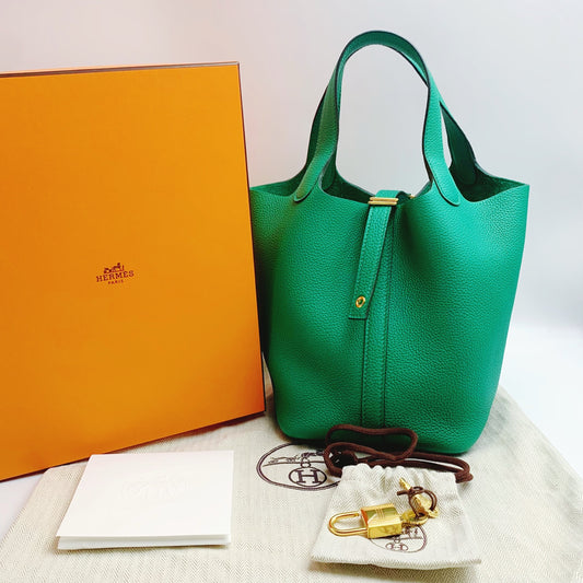 Hermes - Picotin - Leather - Green - (small)