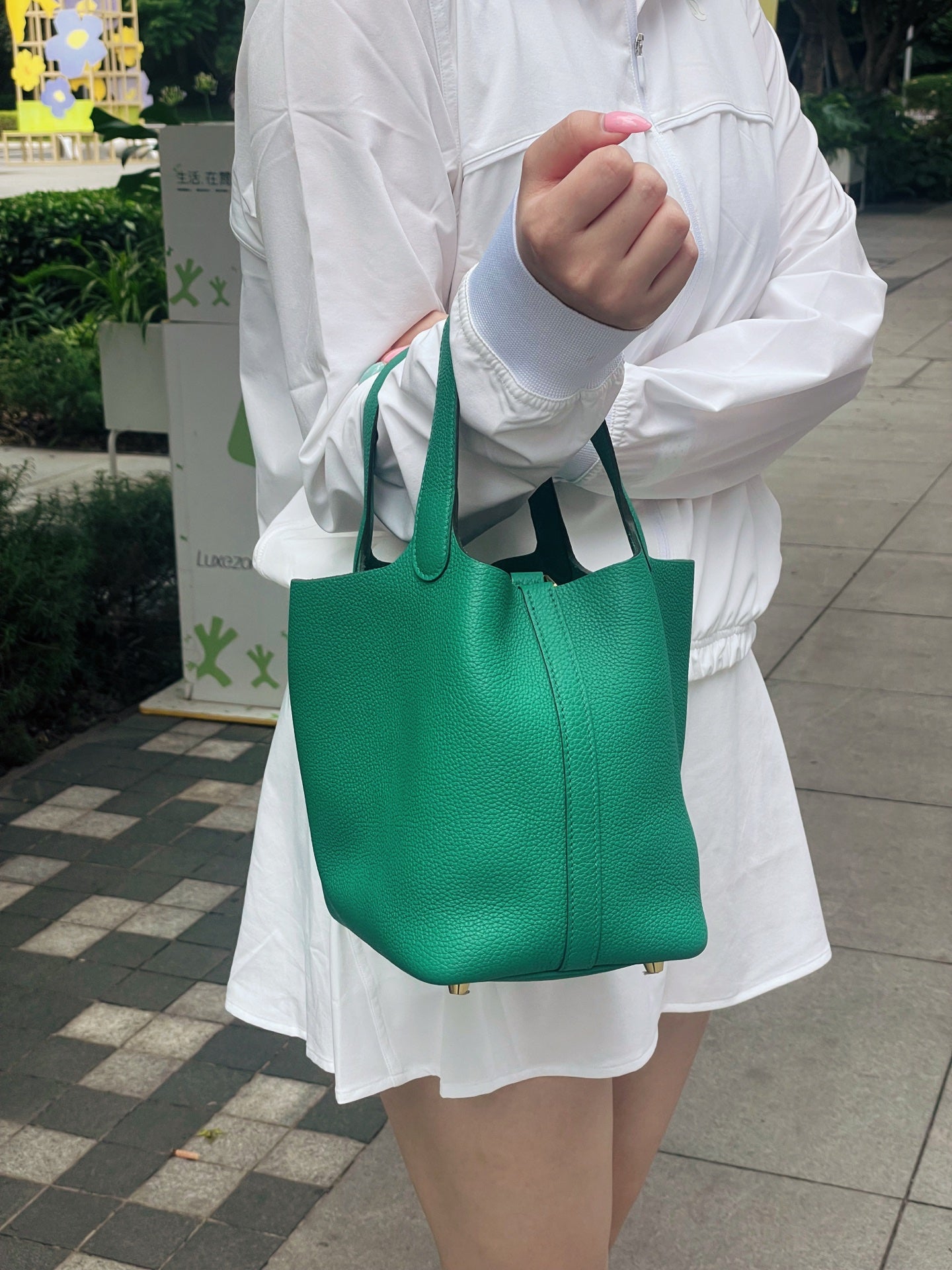 Hermes - Picotin - Leather - Green - (small)