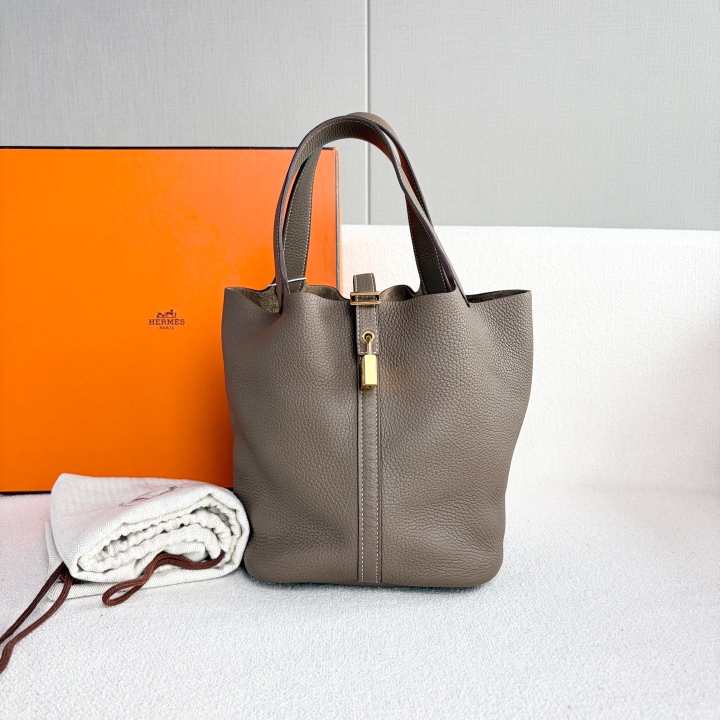 Hermes - Picotin - Leather - Grey - (22)