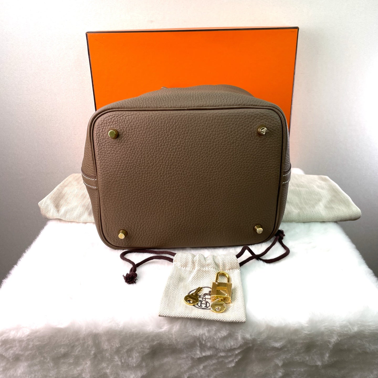 Hermes - Picotin - Leather - Grey - (medium)