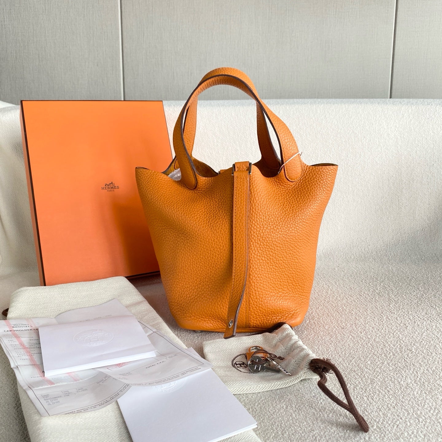 Hermes - Picotin - Leather - Orange - (small)
