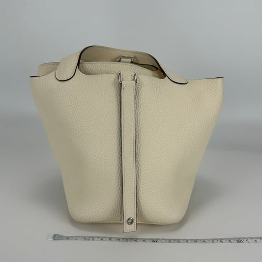Hermes - Picotin - Leather - White - (mini)