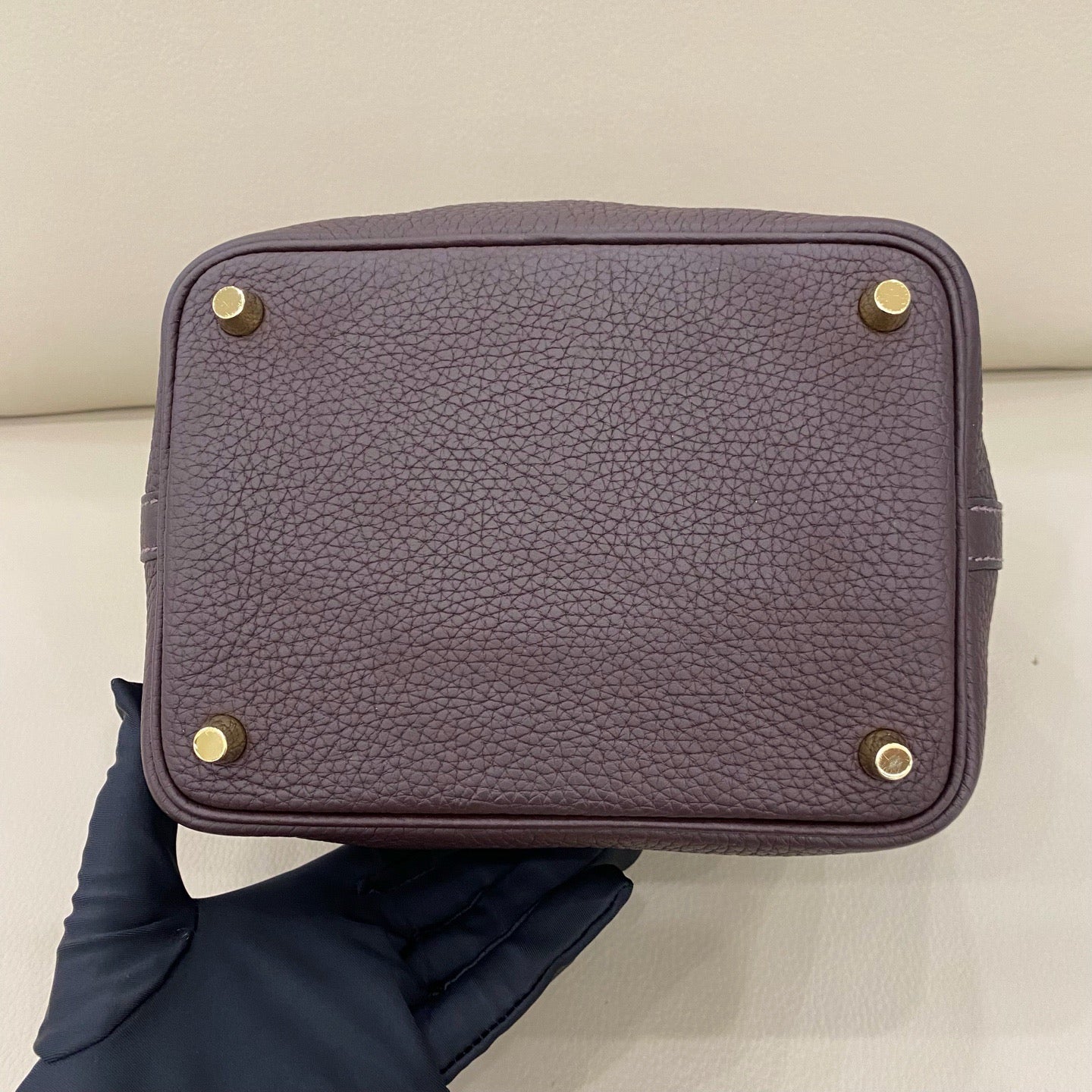 Hermès - Picotin Lock 18 - Clemence leather - Ebony with Gold-Tone Hardware - (mini)