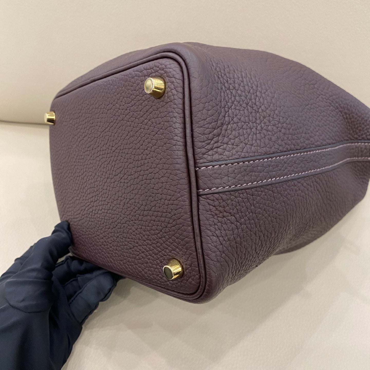 Hermès - Picotin Lock 18 - Clemence leather - Ebony with Gold-Tone Hardware - (mini)
