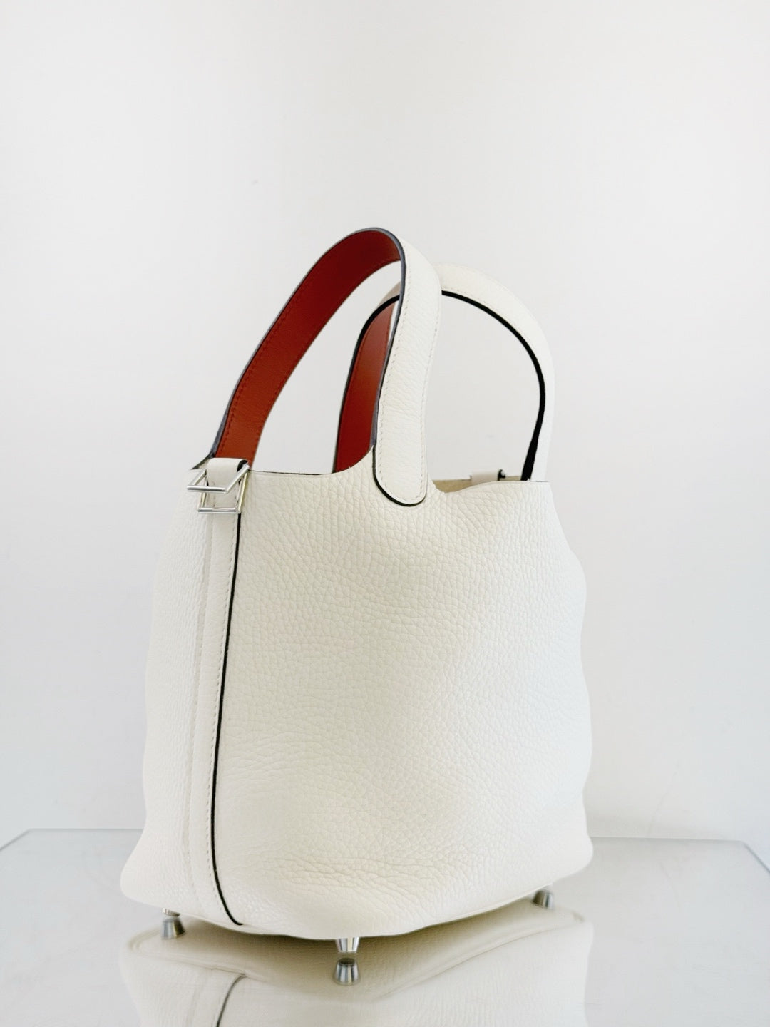 Hermès - Picotin Lock 18 - Clemence leather - Nata (Cream White) with Bi-color Handles - (Mini)