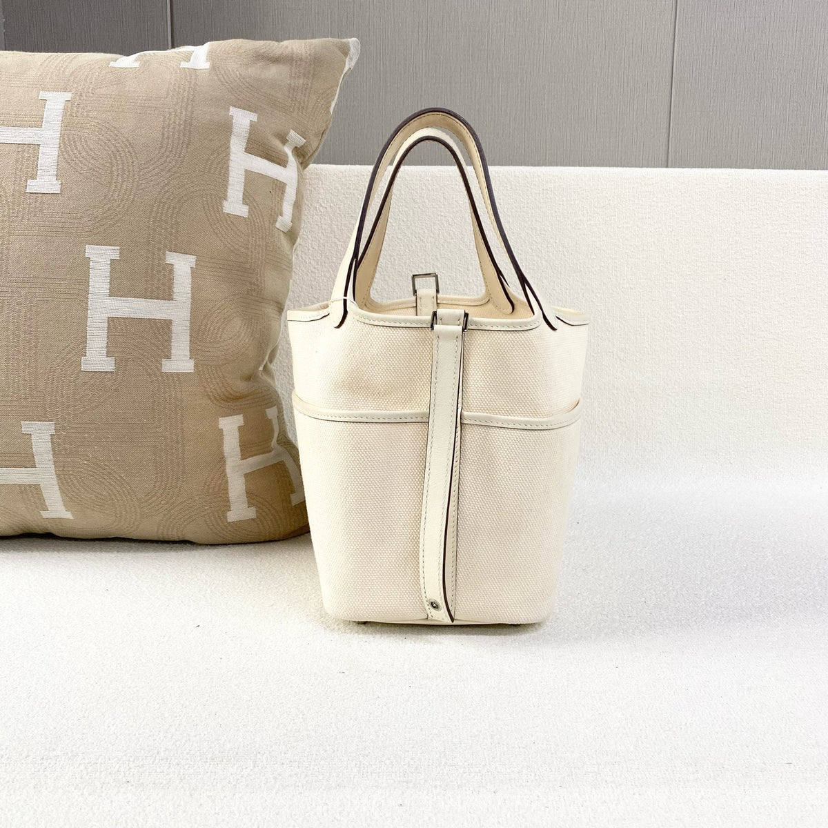 Hermes - Picotin Lock 18 - Cloth - Beige - (mini)