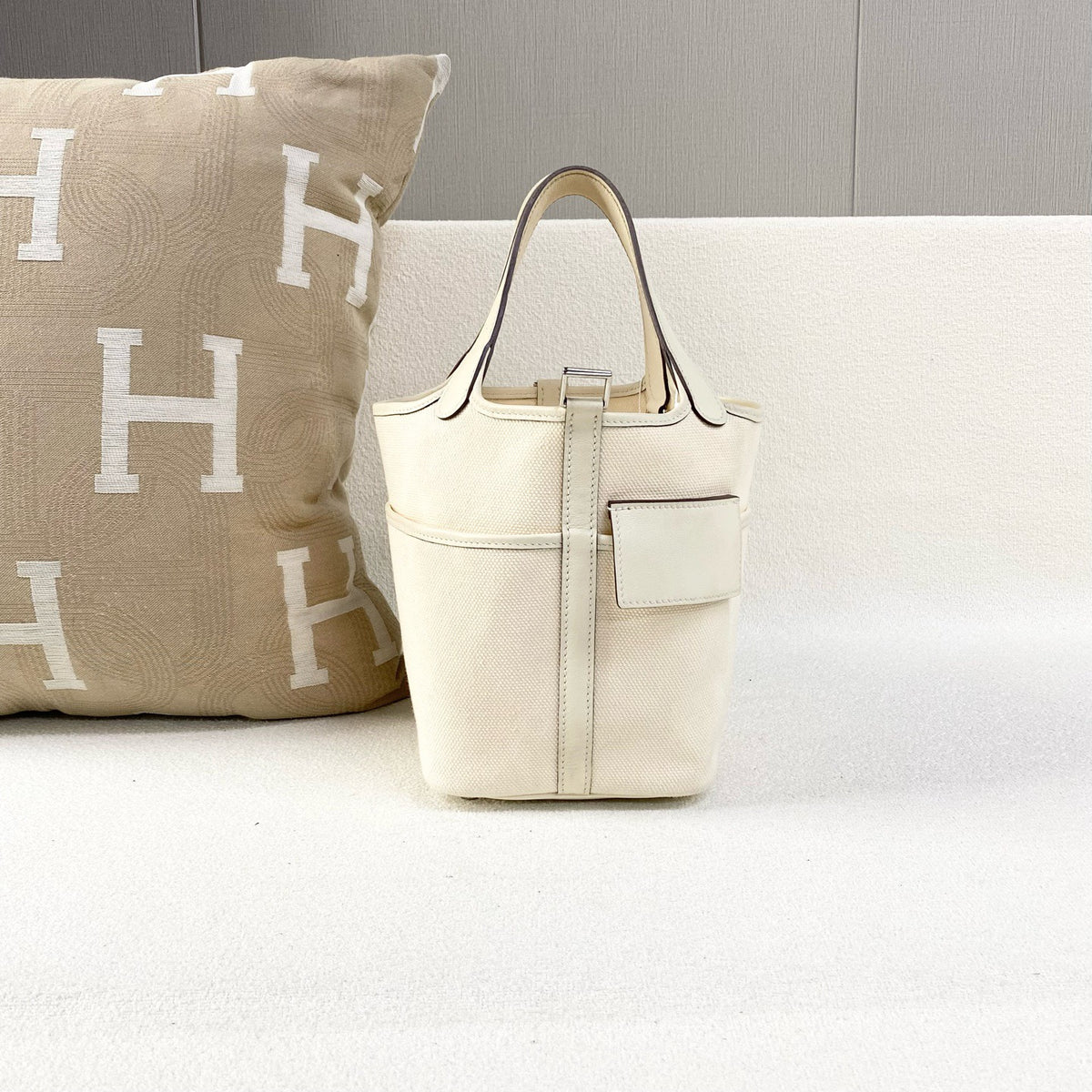 Hermes - Picotin Lock 18 - Cloth - Beige - (mini)