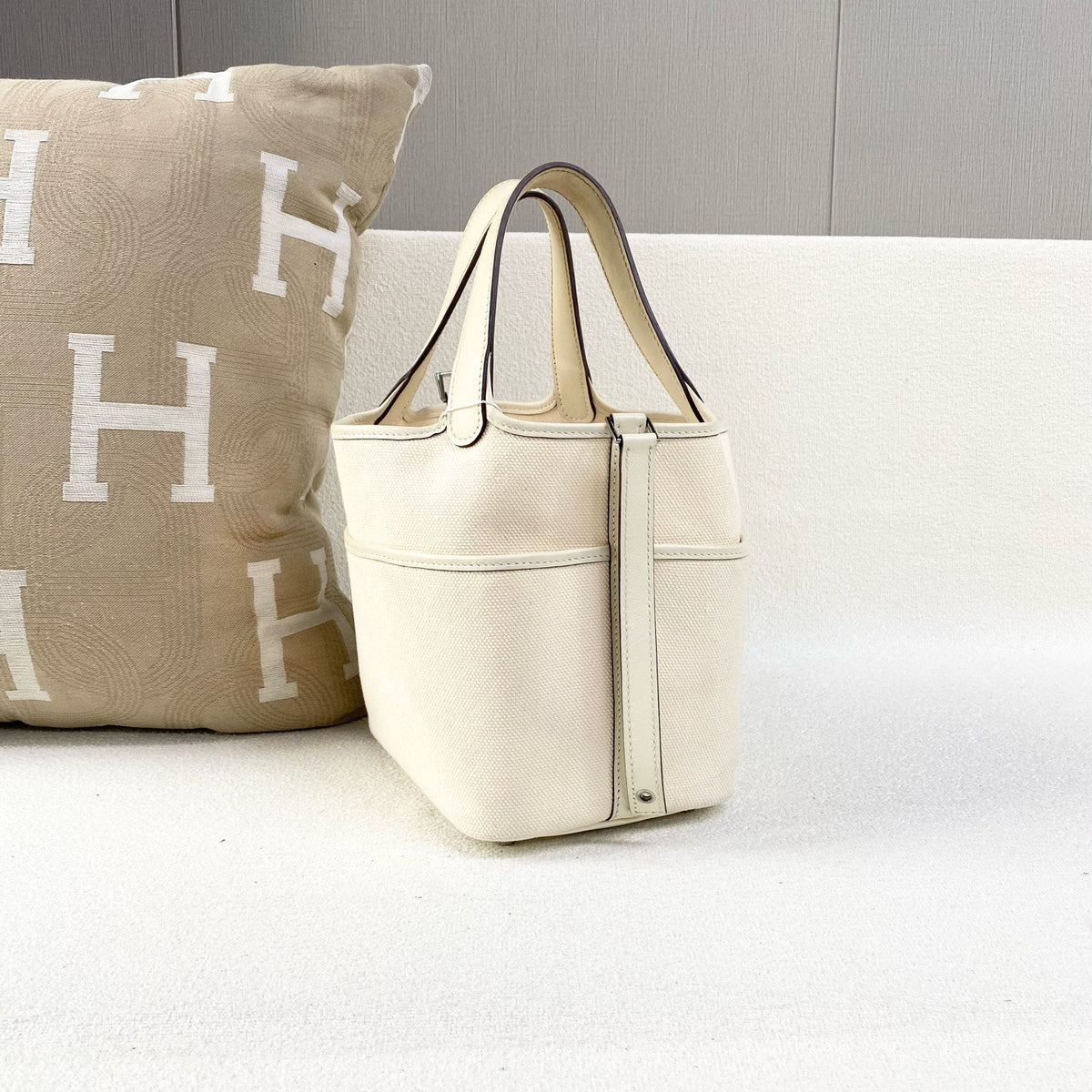 Hermes - Picotin Lock 18 - Cloth - Beige - (mini)