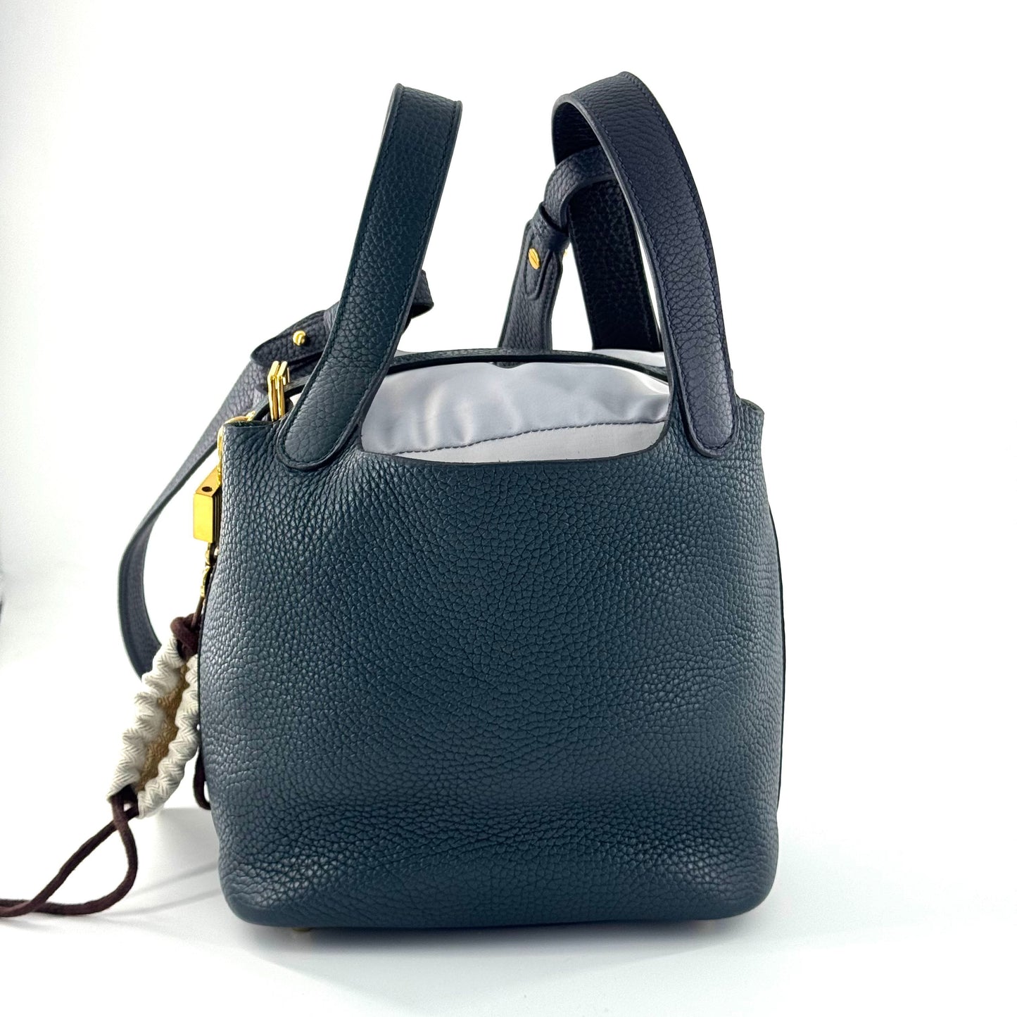 Hermès - Picotin Lock 18 - Grained leather - Deep Blue and Teal Green Bi-Color with Gold-Tone Hardware - (mini)