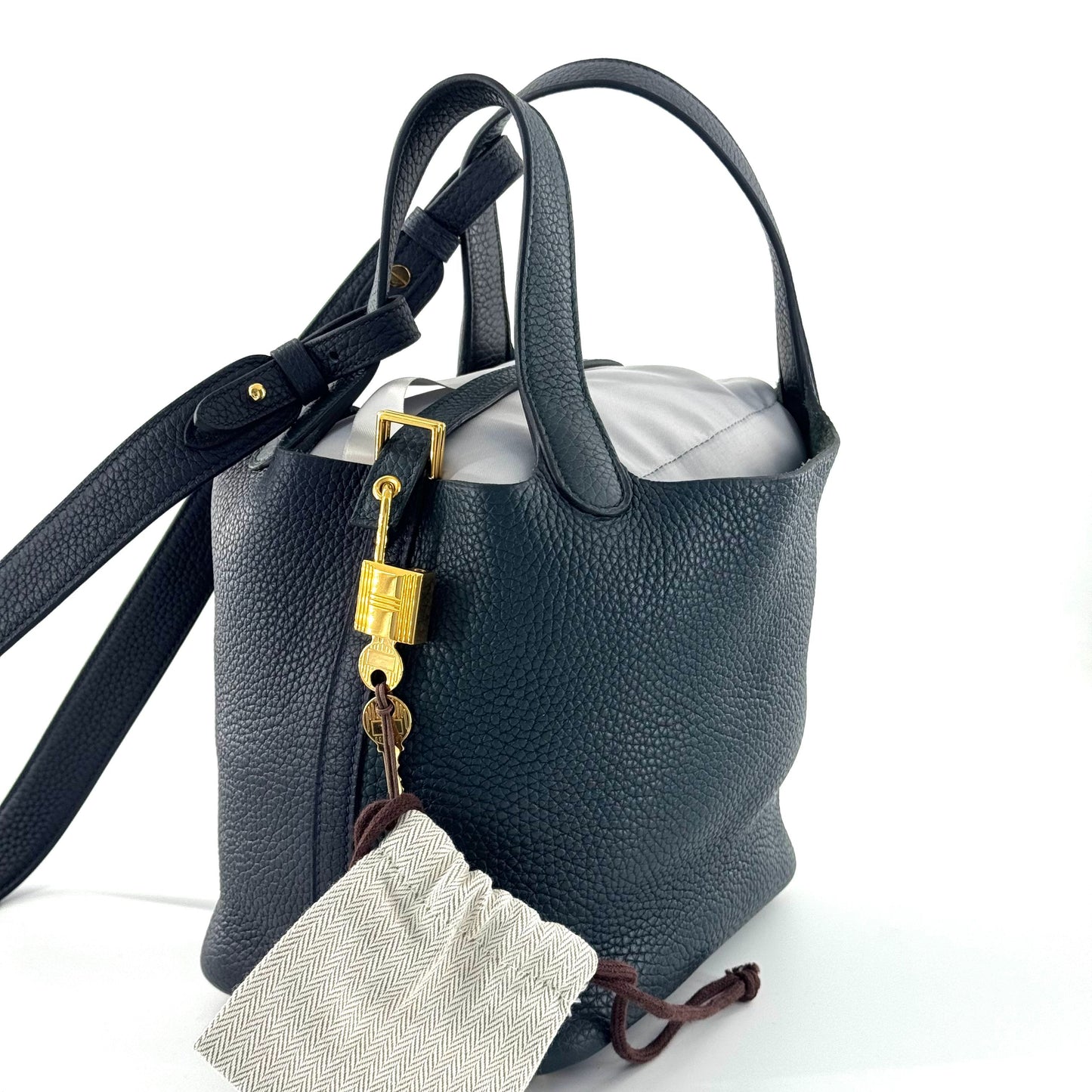 Hermès - Picotin Lock 18 - Grained leather - Deep Blue and Teal Green Bi-Color with Gold-Tone Hardware - (mini)