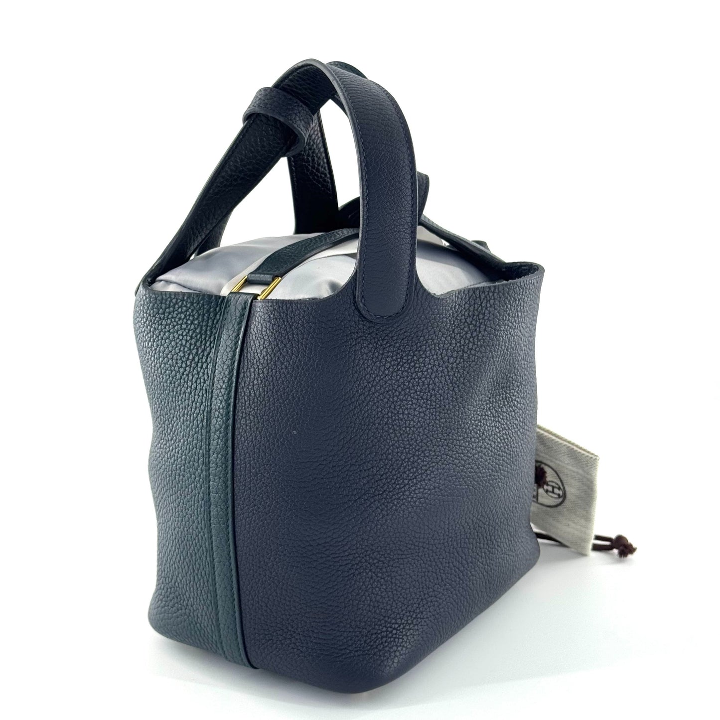 Hermès - Picotin Lock 18 - Grained leather - Deep Blue and Teal Green Bi-Color with Gold-Tone Hardware - (mini)