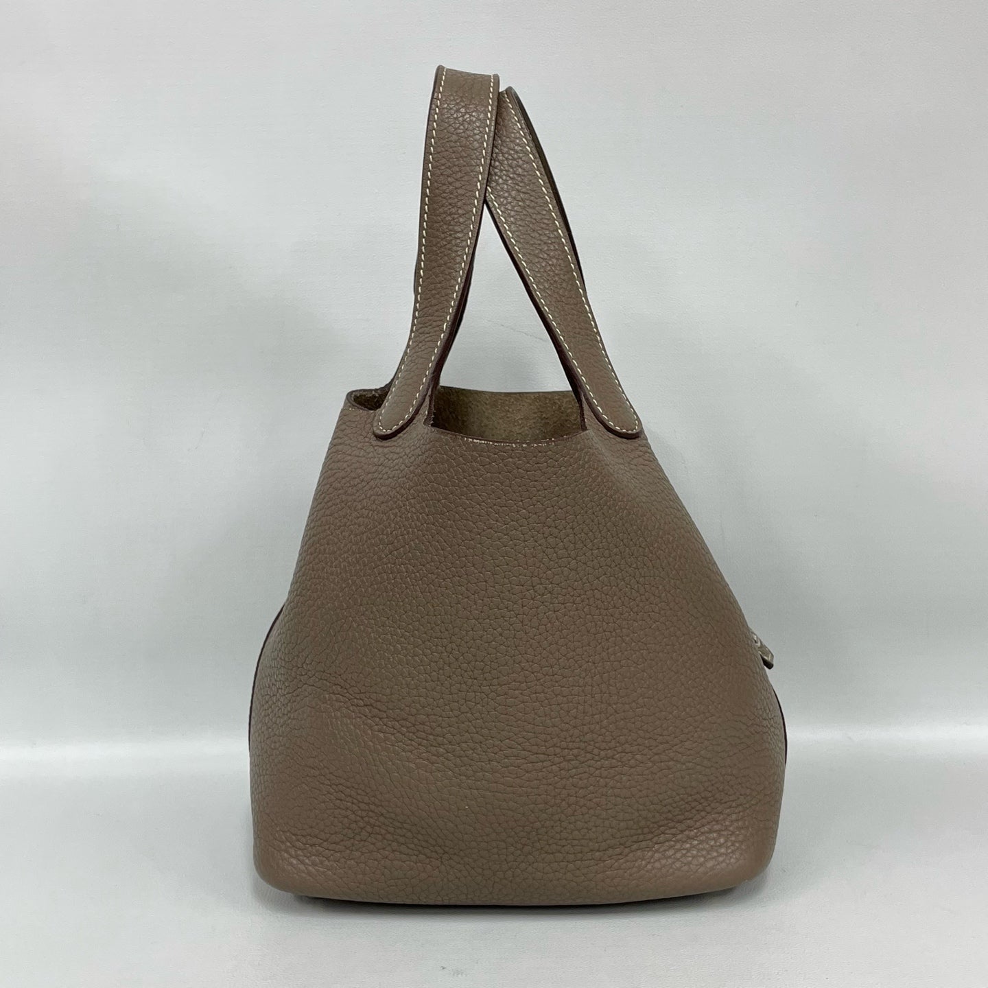 Hermès - Picotin Lock 18 - Grained leather - Elephant Grey with Silver-Tone Hardware - (mini)