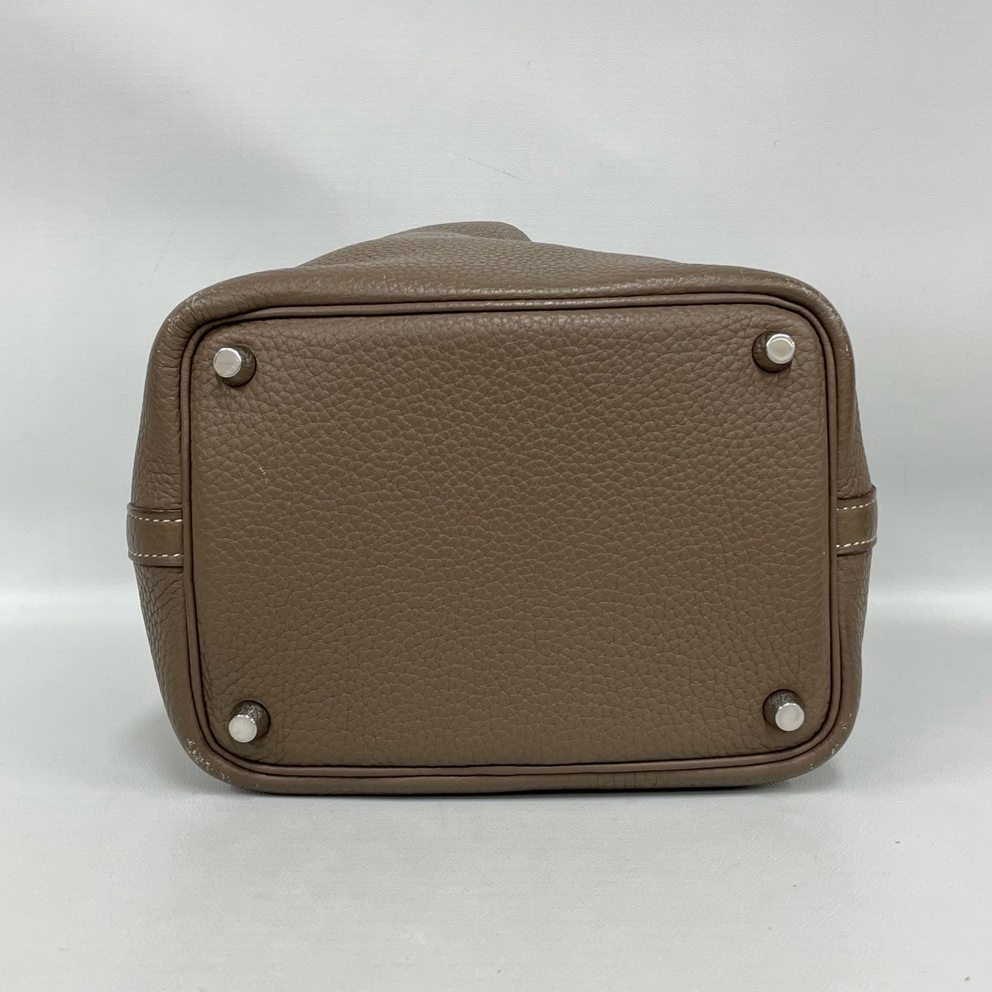 Hermès - Picotin Lock 18 - Grained leather - Elephant Grey with Silver-Tone Hardware - (mini)