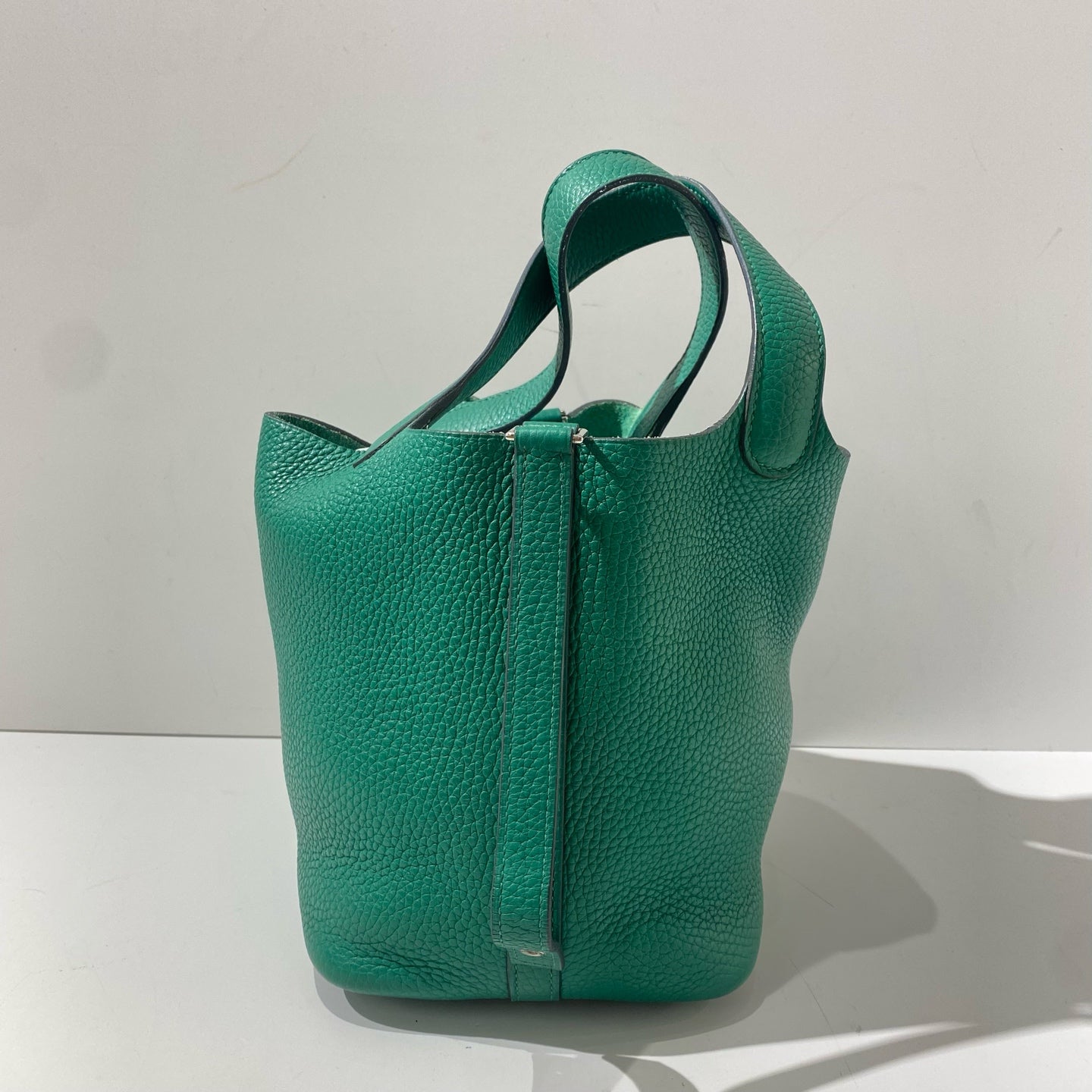 Hermès - Picotin Lock 18 - Grained leather - Velvet Green with Silver-Tone Hardware - (mini)
