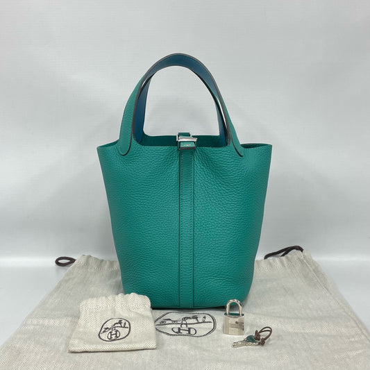 Hermès - Picotin Lock 18 - Taurillon Clemence leather - Emerald Green with Silver-Tone Hardware - (mini)