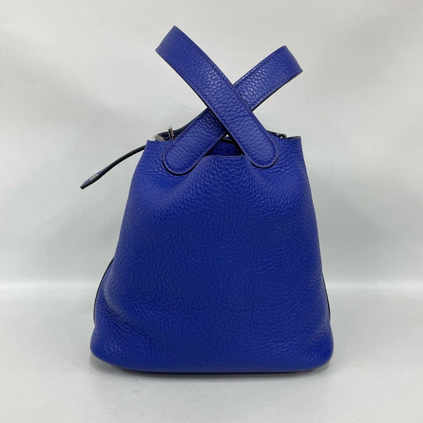 Hermes - Picotin Lock 18 - Togo leather - Electric Blue with Silver-Tone Hardware - (mini)