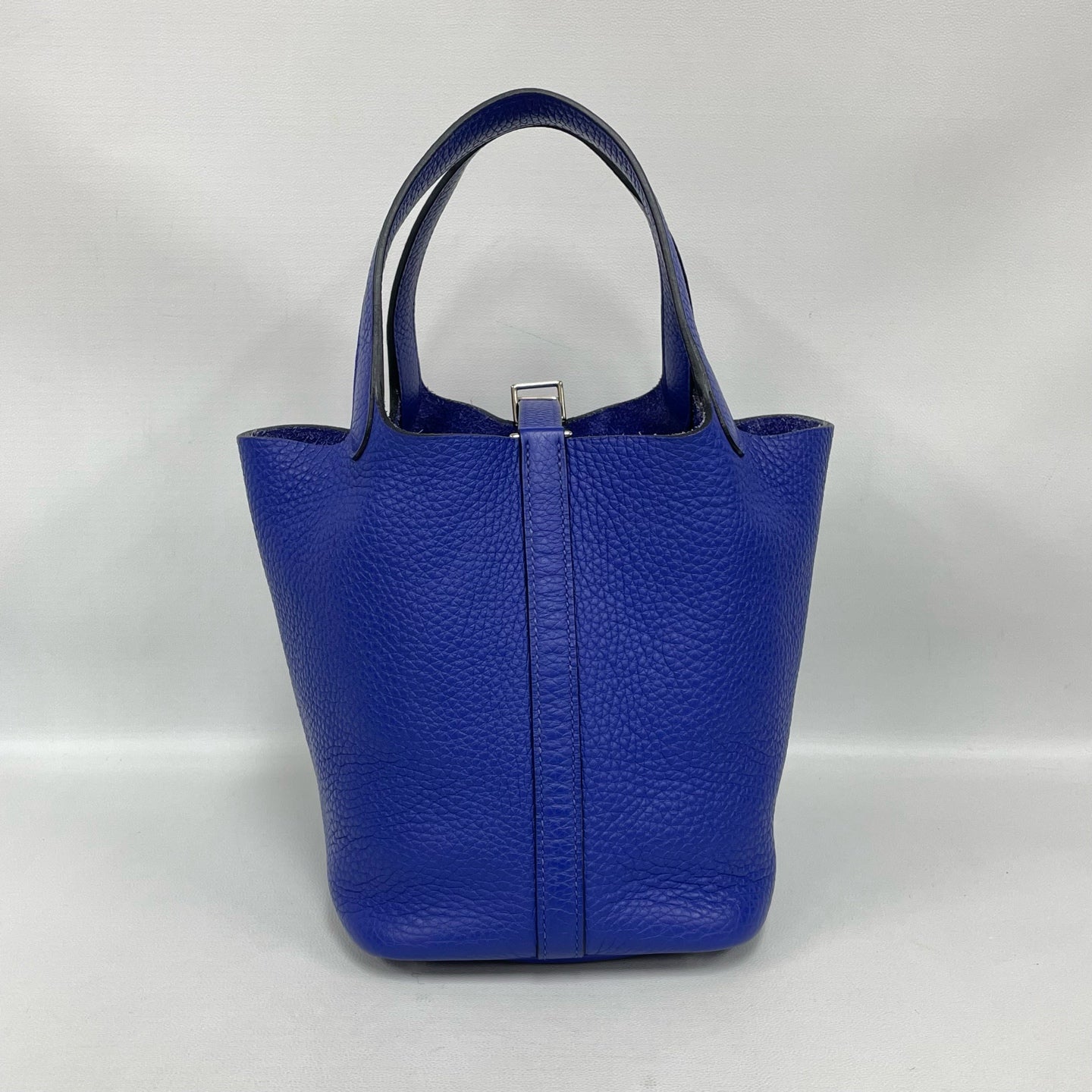 Hermes - Picotin Lock 18 - Togo leather - Electric Blue with Silver-Tone Hardware - (mini)