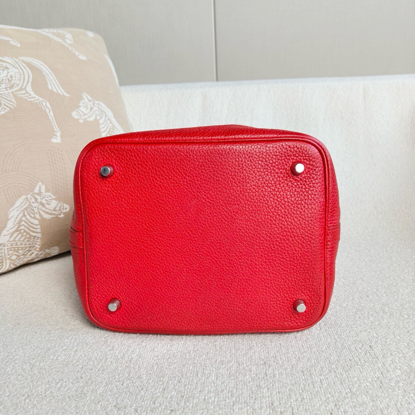Hermes - Picotin Lock 22 - Taurillon Clemence leather - Red - (medium)