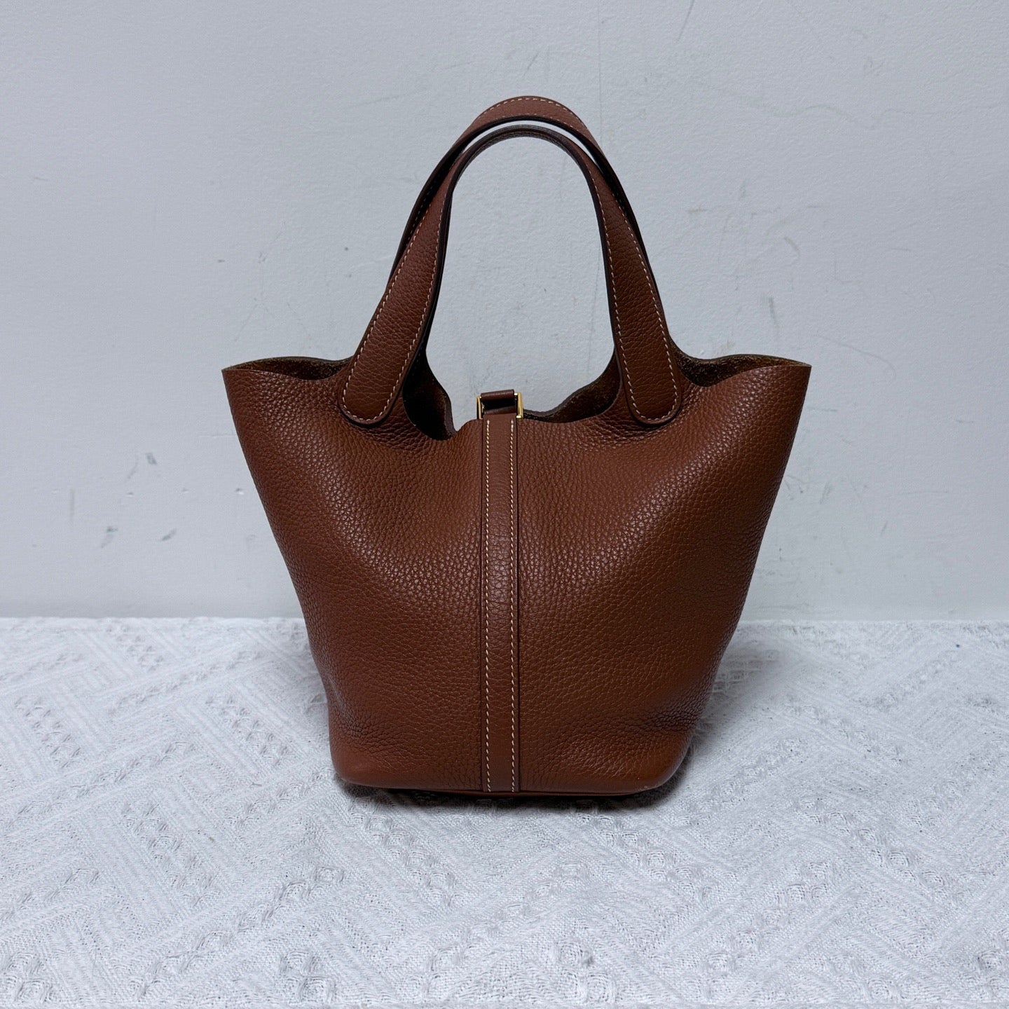 Hermès - Picotin Lock - Clemence leather - Brown - (mini)