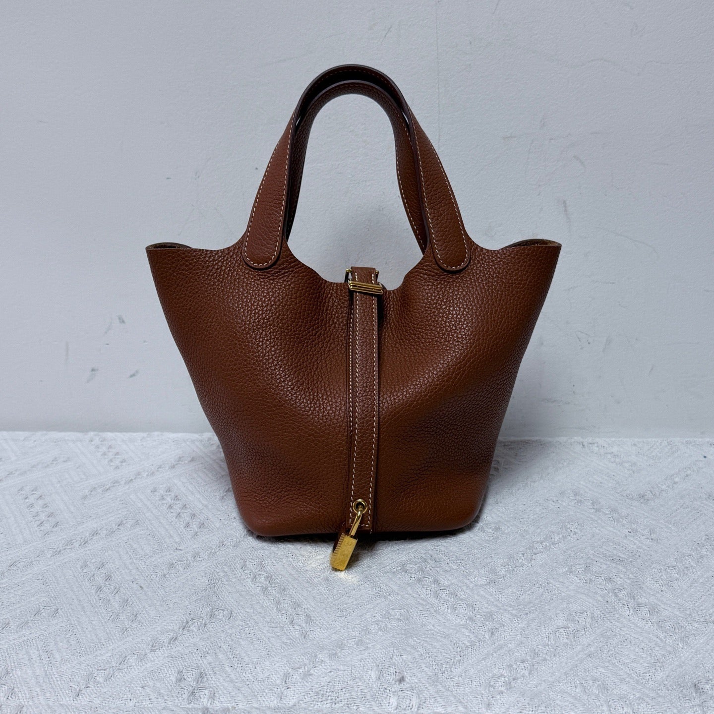 Hermès - Picotin Lock - Clemence leather - Brown - (mini)