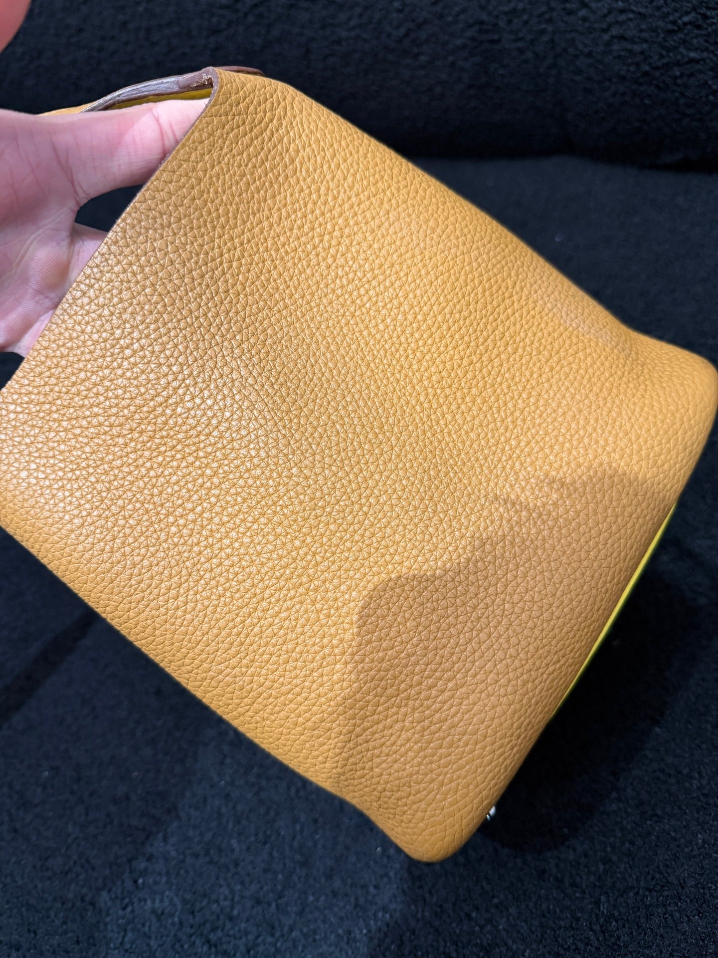 Hermès - Picotin Lock - Clemence leather - Lemon Yellow and Gold Brown - (18)