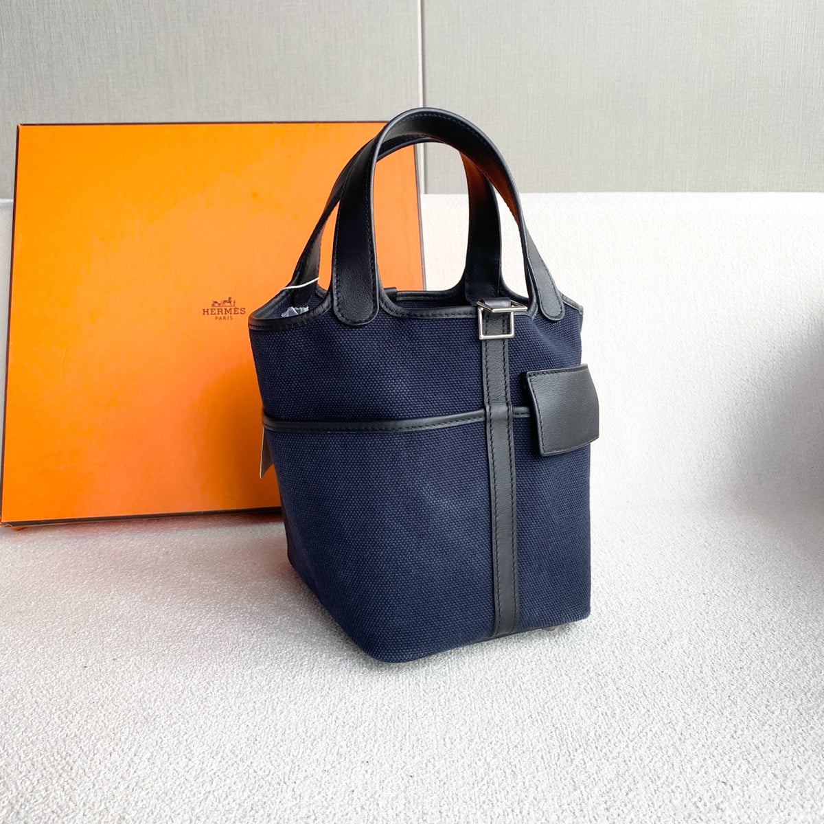 Hermes - Picotin Lock - Cloth - Blue - (mini)