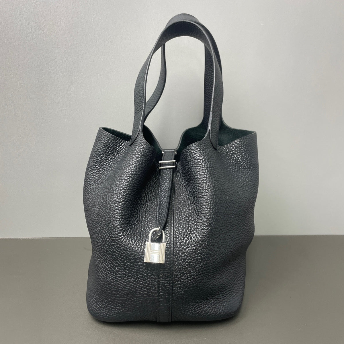 Hermes - Picotin Lock - Leather - Black