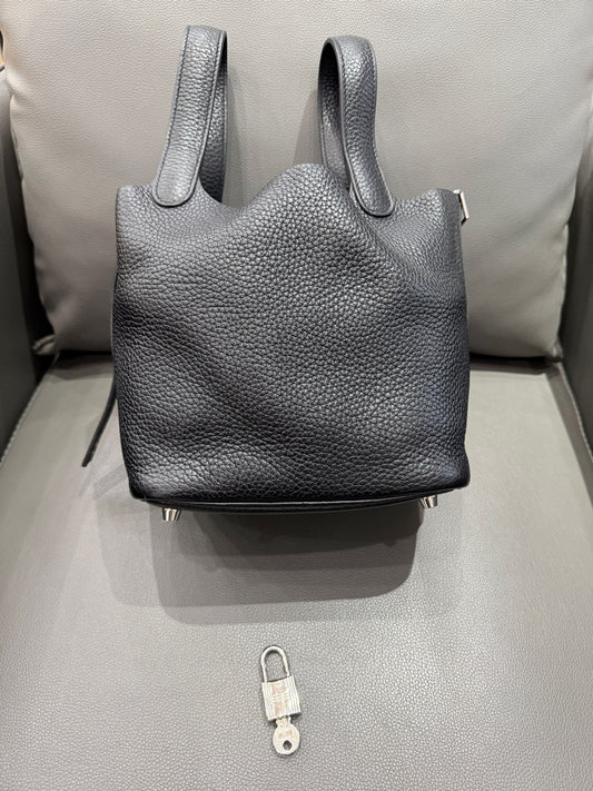 Hermès - Picotin Lock - Leather - Black - (mini)