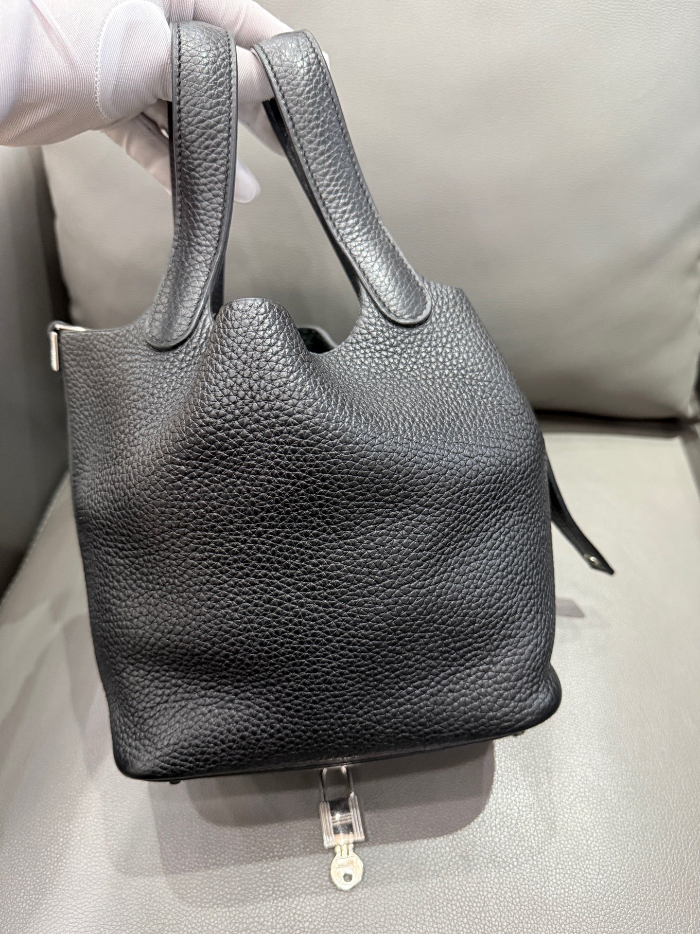 Hermès - Picotin Lock - Leather - Black - (mini)