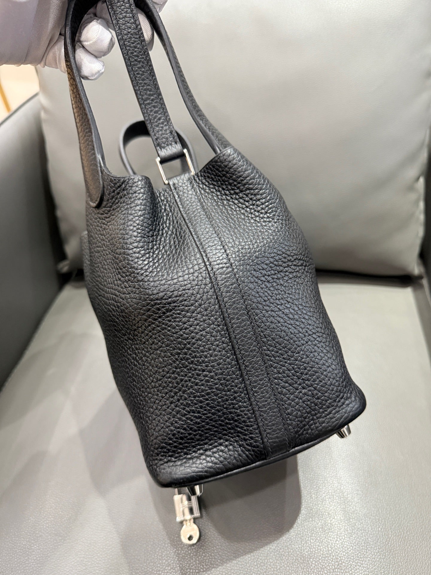 Hermès - Picotin Lock - Leather - Black - (mini)
