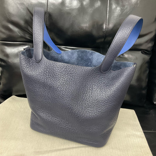 Hermes - Picotin Lock - Leather - Blue - (18)