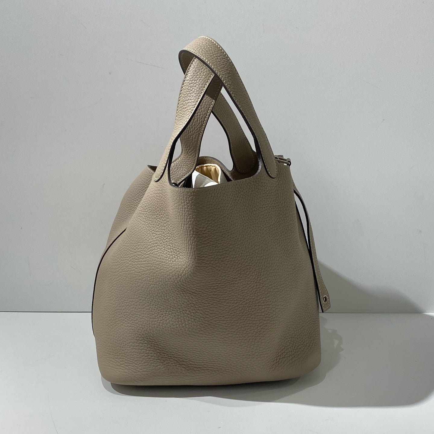 Hermes - Picotin Lock - Leather - Grey - (medium)