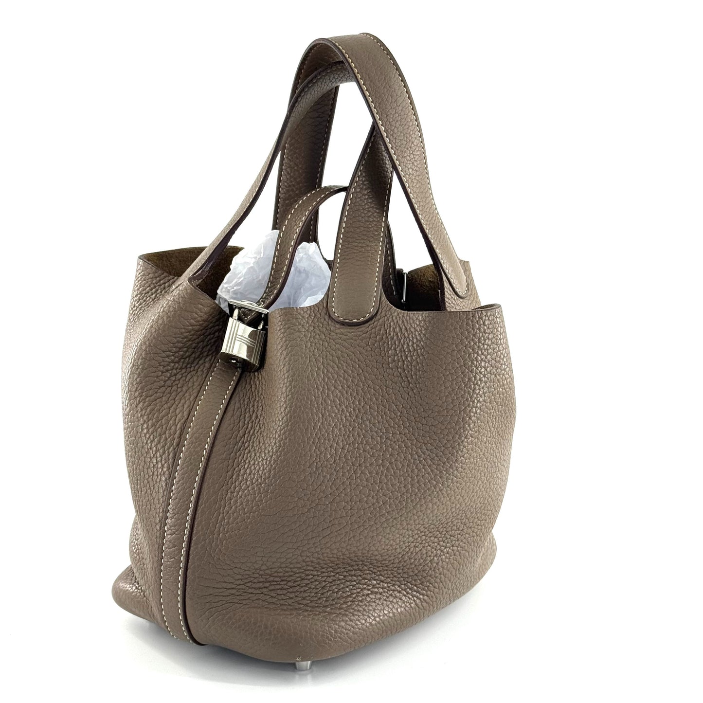 Hermès - Picotin Lock - Leather - Grey - (mini)