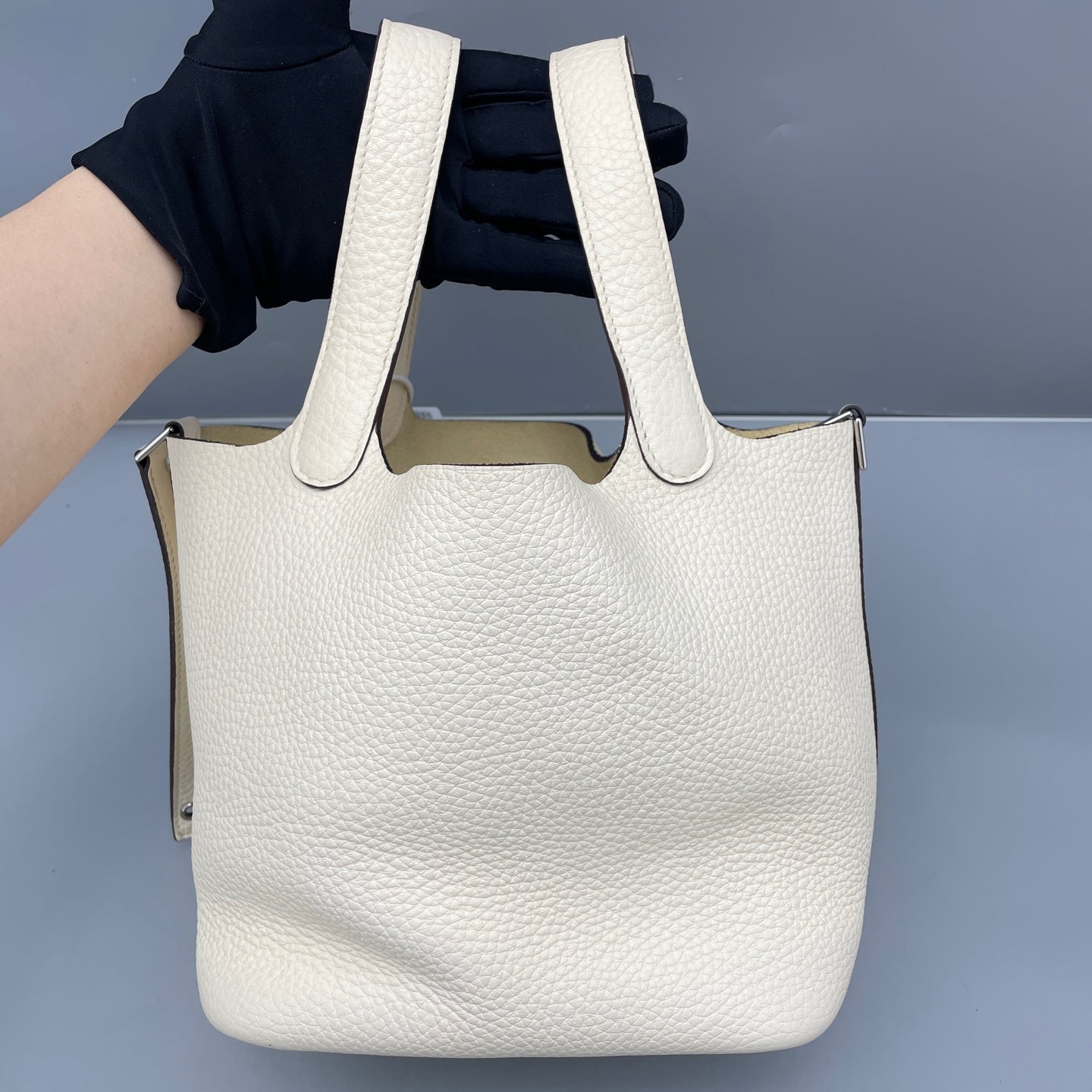 Hermes - Picotin Lock - Leather - White - (mini)
