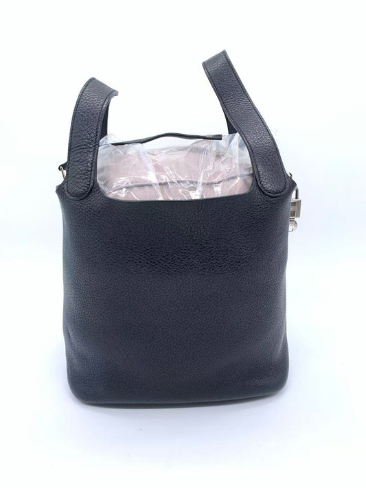 Hermès - Picotin Lock - Taurillon Clemence leather - Black - (22)
