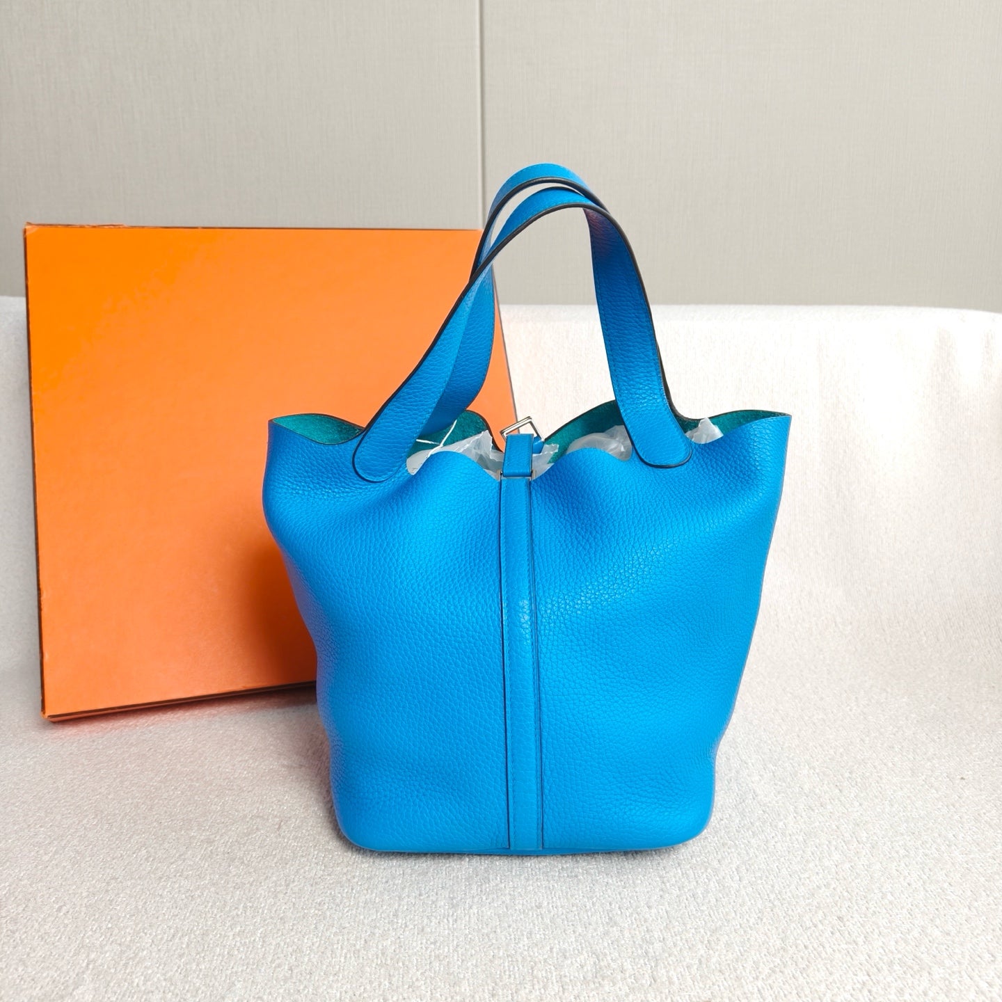 Hermes - Picotin - Taurillon Clemence leather - Florida Blue - (medium)