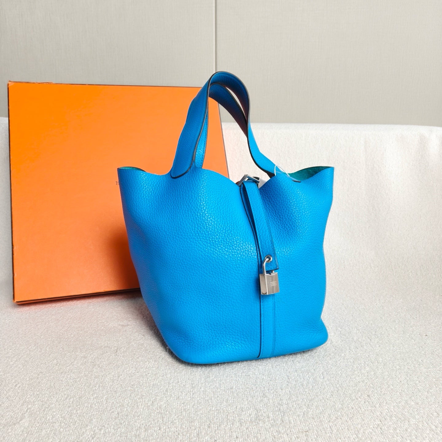 Hermes - Picotin - Taurillon Clemence leather - Florida Blue - (medium)