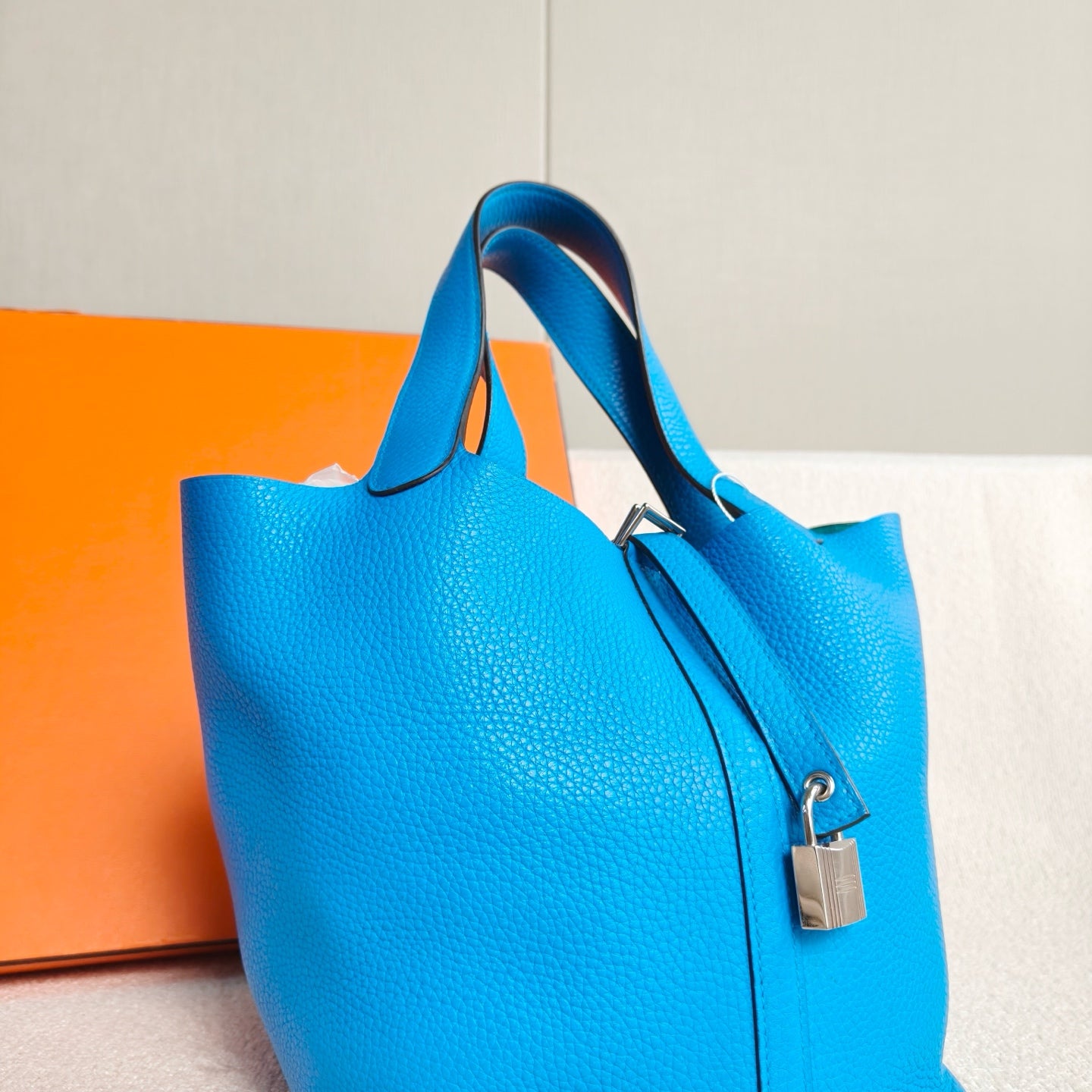 Hermes - Picotin - Taurillon Clemence leather - Florida Blue - (medium)