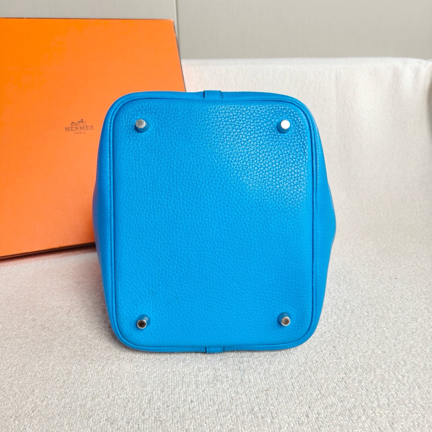 Hermes - Picotin - Taurillon Clemence leather - Florida Blue - (medium)