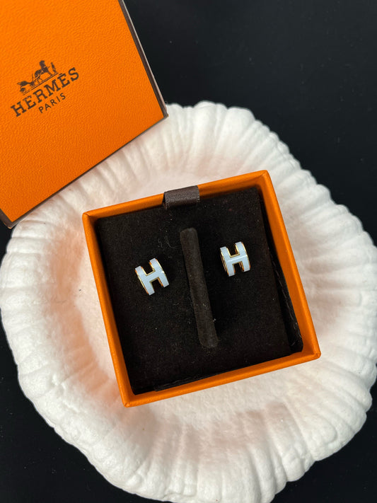 Hermès - Pop H - Gold plated - Blue