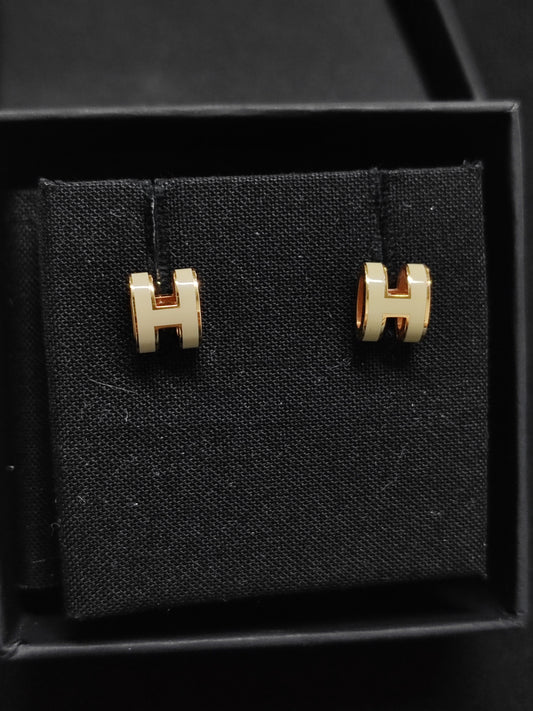 Hermes - Pop H - Gold-plated metal with a lacquered H motif - Yellow