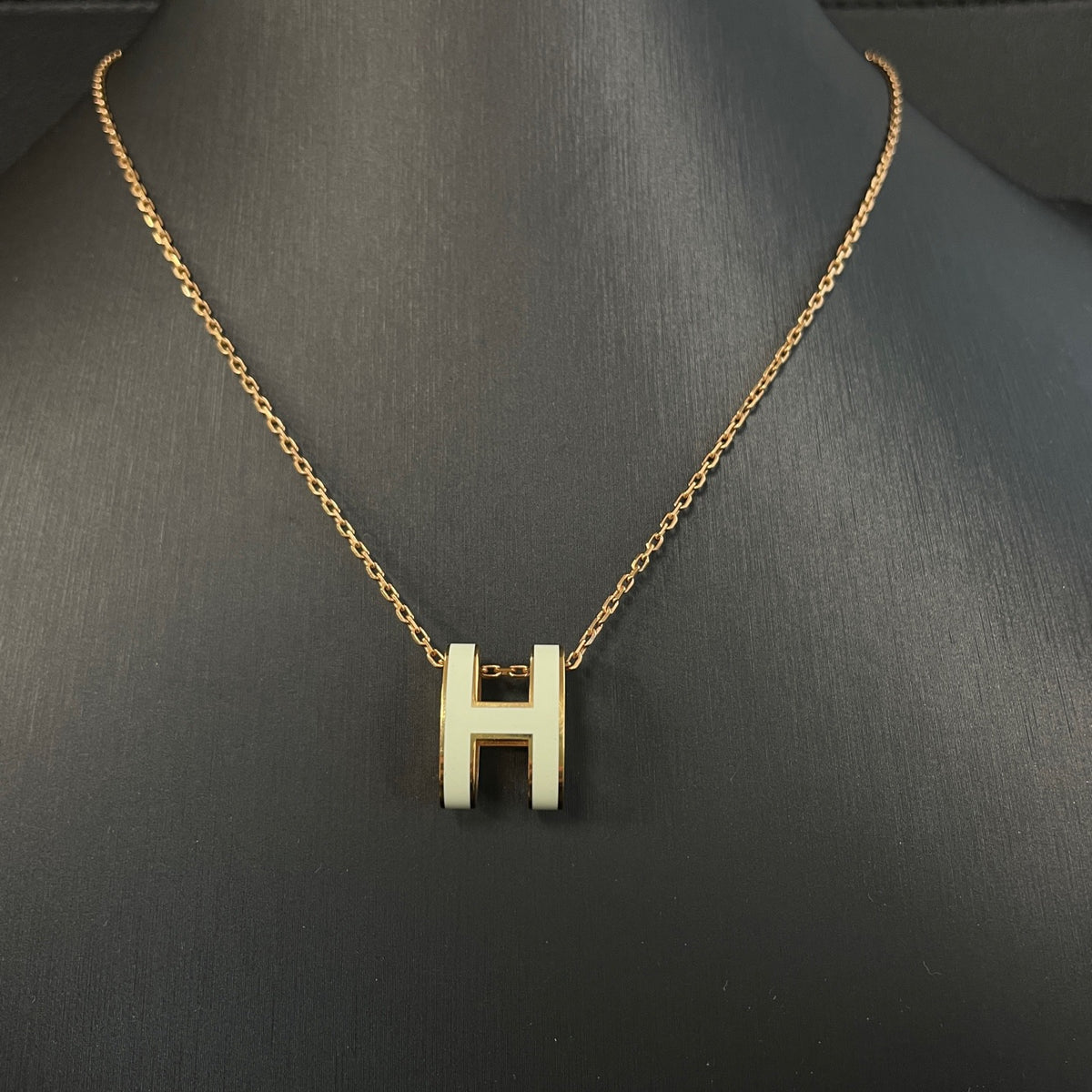Hermes - Pop H Large - Rose gold-plated metal with pale blue enamel. - Multicolour - (40 cm)