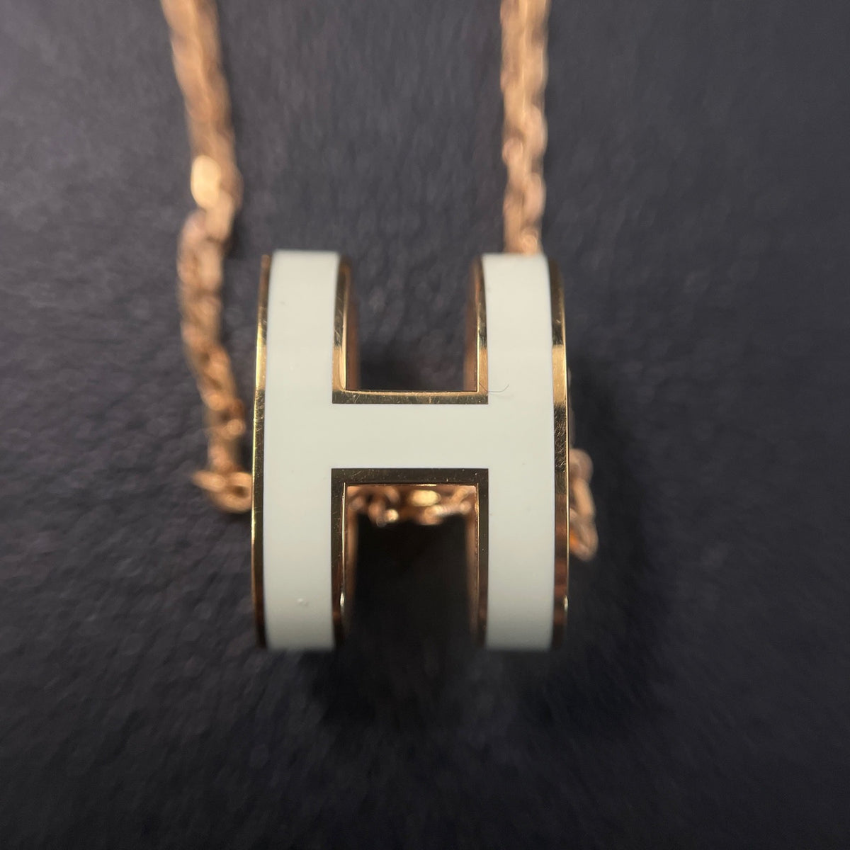 Hermes - Pop H Large - Rose gold-plated metal with pale blue enamel. - Multicolour - (40 cm)