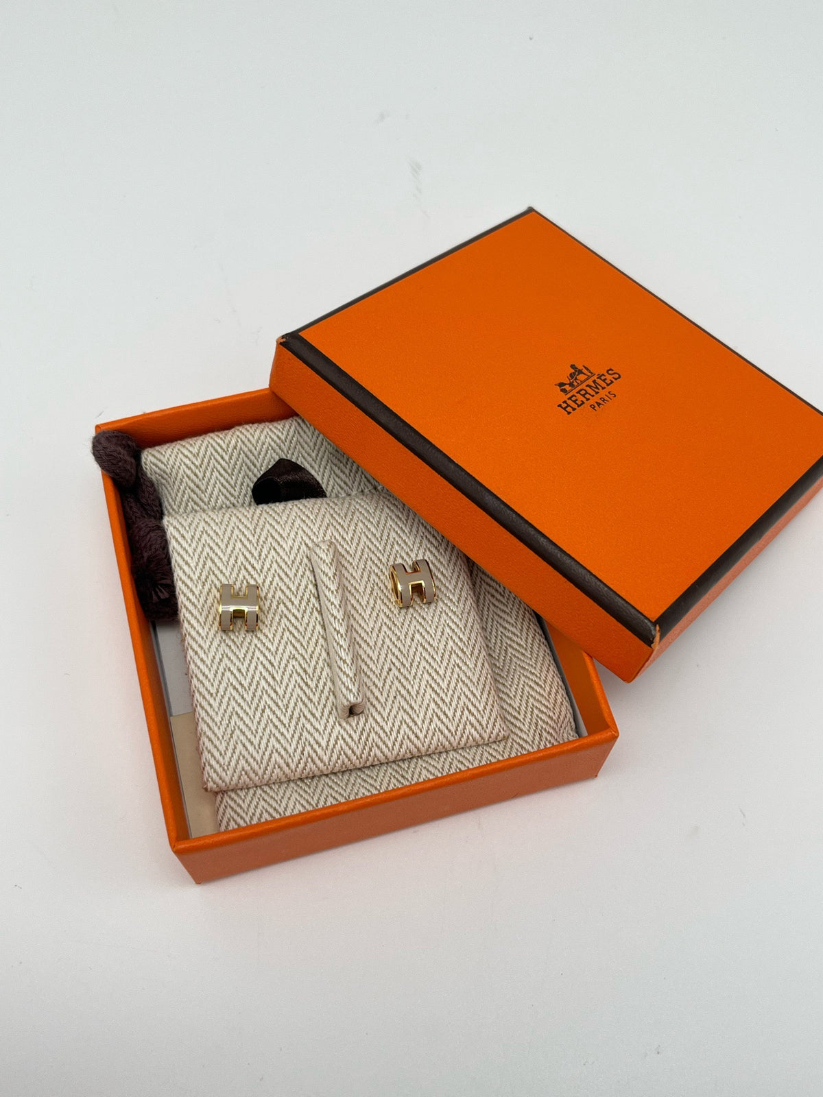 Hermes - Pop H Mini - Lacquered metal with a gold-tone finish - Beige - (Mini)