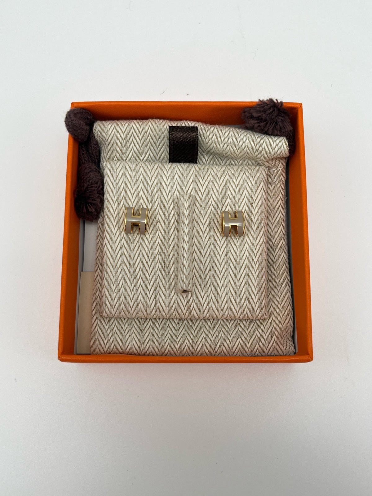 Hermes - Pop H Mini - Lacquered metal with a gold-tone finish - Beige - (Mini)