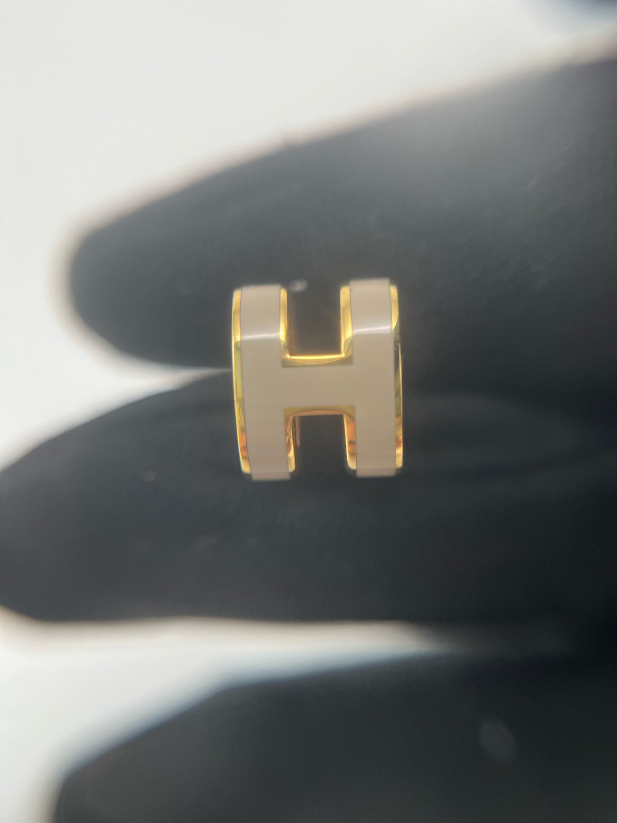 Hermes - Pop H Mini - Lacquered metal with a gold-tone finish - Beige - (Mini)