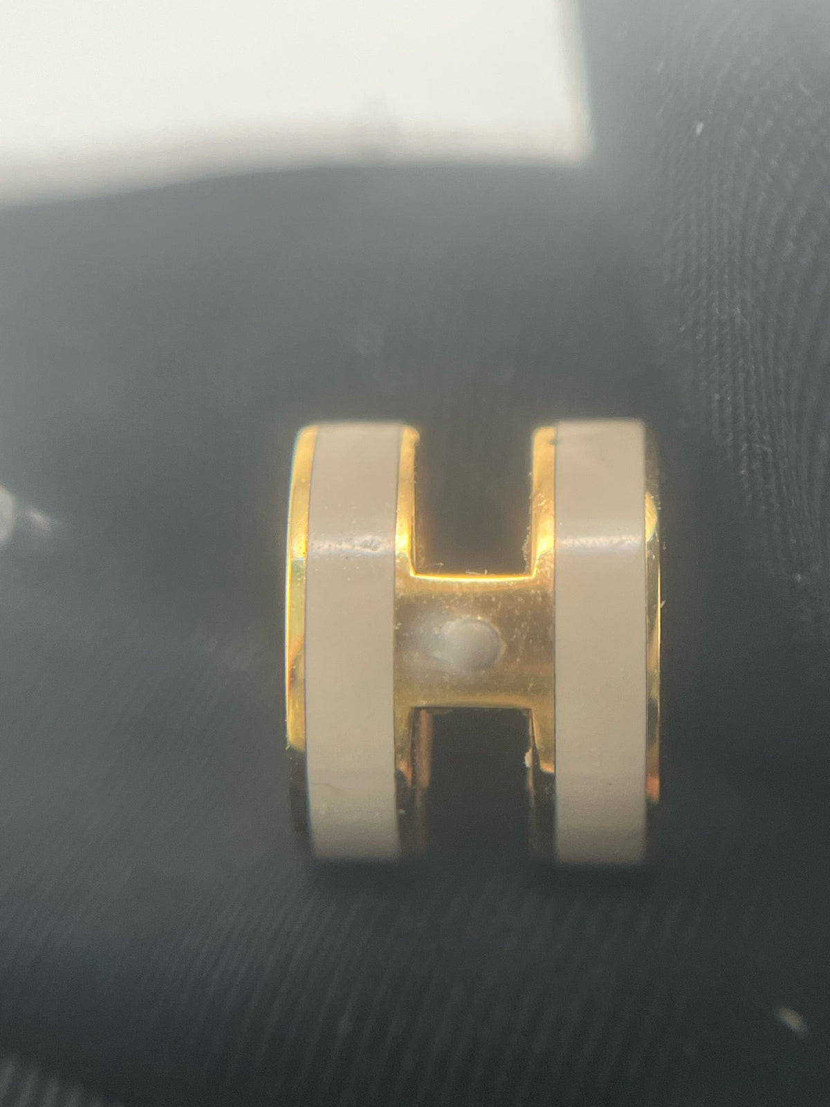 Hermes - Pop H Mini - Lacquered metal with a gold-tone finish - Beige - (Mini)