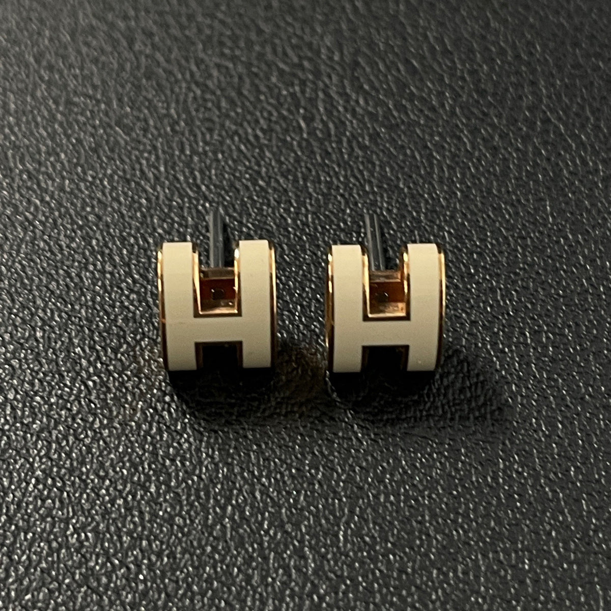 Hermes - Pop H Mini - Lacquered metal with rose gold-plated trim - Beige