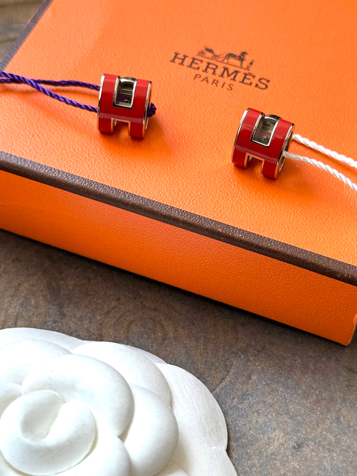 Hermes - Pop H - Palladium-plated metal with red lacquer - Red