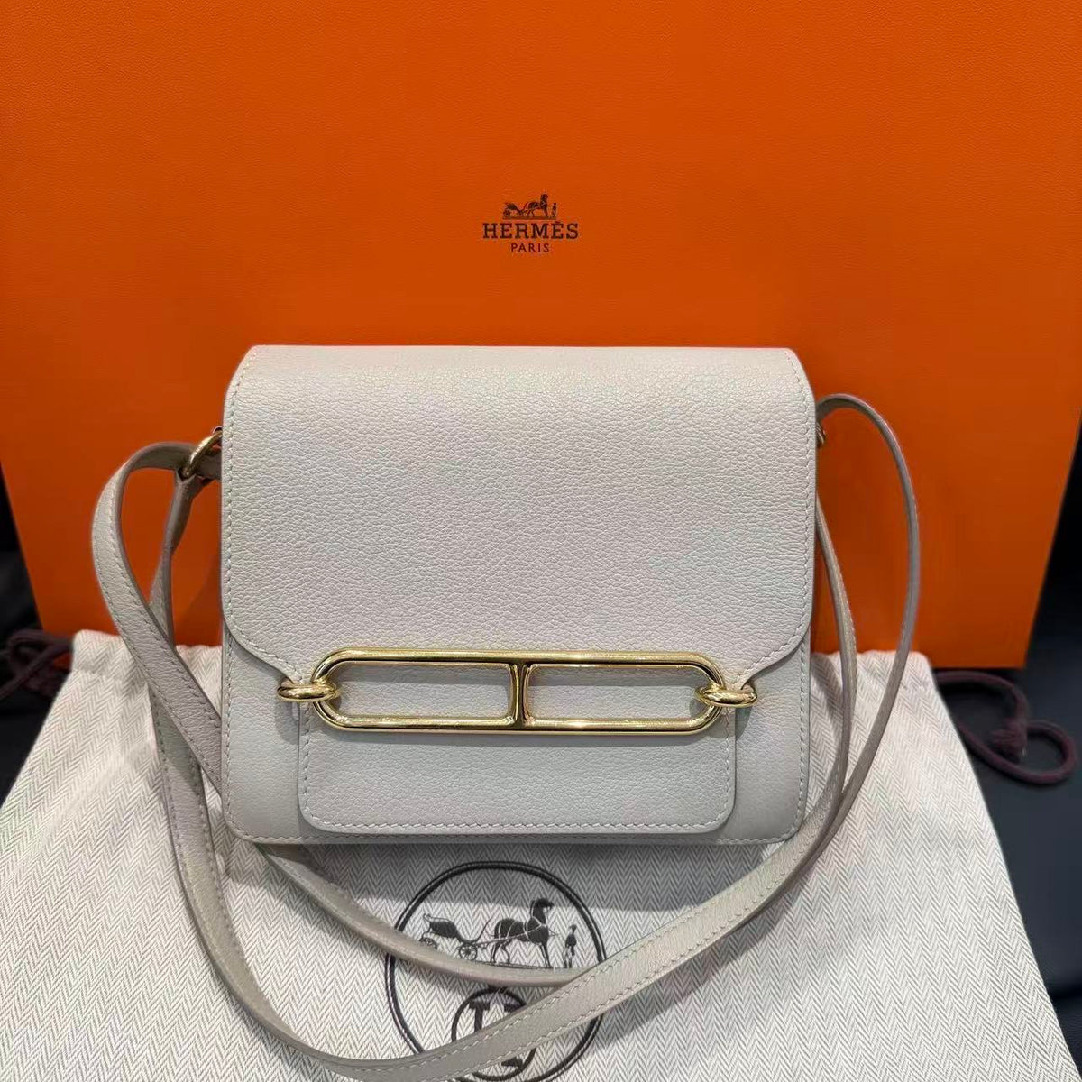 Hermes - Roulis 19 - Leather - Grey - (mini)